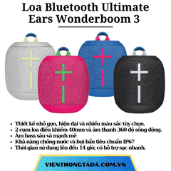 Loa Bluetooth Ultimate Ears Wonderboom 3 - Hàng chính hãng - Bảo hành 2 năm