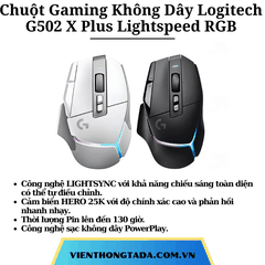 Chuột Gaming Không Dây Logitech G502 X Plus Lightspeed RGB - Hàng chính hãng - Bảo hành 24 tháng