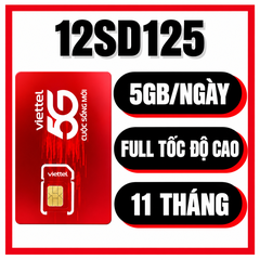 SIM Viettel 12SD125 11 Tháng – 5GB/Ngày, Không Gia Hạn