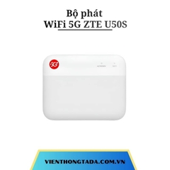 ZTE U50S | Bộ phát WiFi di động 5G WiFi 6 AX1800, pin 10.000mAh, hỗ trợ 32 thiết bị, chip Qualcomm Snapdragon X55 | Hàng chính hãng