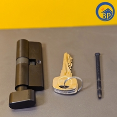 Ruột Khóa YALE YCL-002/70 US19, Đen Mờ, đầu vặn đầu chìa, dài 70mm