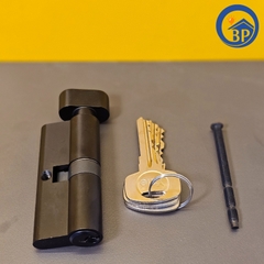 Ruột Khóa YALE YCL-002/70 US19, Đen Mờ, đầu vặn đầu chìa, dài 70mm