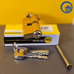 Ruột Khóa Yale 10-0503-3535-CK-02-11, Đồng Bóng, đầu vặn đầu chìa, dài 70mm
