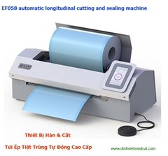 Máy hàn và Cắt túi ép tiệt trùng tự động - EF058 automatic longitudinal cutting and sealing machine