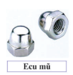 Ecu, đai ốc, đệm vênh, đệm phẳng