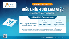 Thông báo điều chỉnh lịch làm việc ngày 31/01/2026
