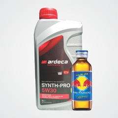 Nhớt tay ga, xe hơi Ardeca Synth-Pro 5W30 API SN tặng Redbull Thái