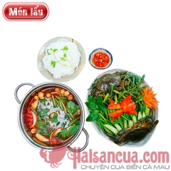 Combo 3 Cua số 4: Cua Cari+ Cơm Chiên Thịt Cua + Lẩu Cua Nấu Thái