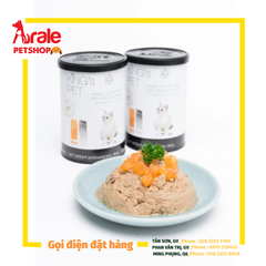 PATE LON KING PET CHO CHÓ MÈO - VỊ CÁ HỒI - LON 380GR