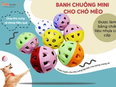 ĐỒ CHƠI BANH CHUÔNG MINI CHO CHÓ MÈO