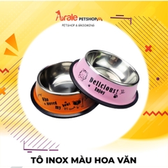 TÔ INOX MÀU HOA VĂN