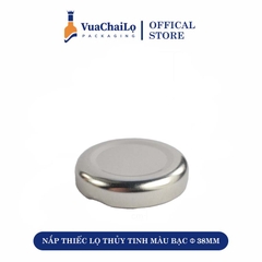 NẮP THIẾC LỌ THỦY TINH MÀU BẠC Φ38MM