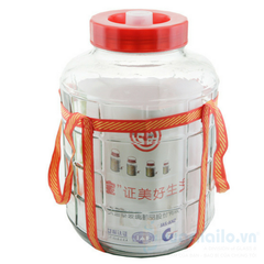 Bình Ngâm Thuỷ Tinh Quai Dù Nắp Nhựa 26 Lít