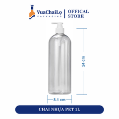 Chai Pet 1 Lít Đựng Mỹ Phẩm