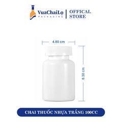 Chai Thuốc Nhựa Trắng 100CC