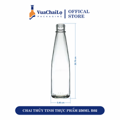 Chai Thủy Tinh Thực Phẩm 250ML R02