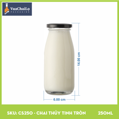 Chai Thủy Tinh Tròn 250ml