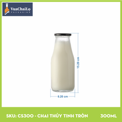 Chai Thủy Tinh Tròn 300ml