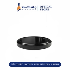NẮP THIẾC LỌ THỦY TINH MÀU ĐEN Φ 56MM