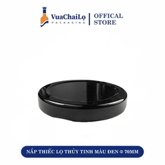 NẮP THIẾC LỌ THỦY TINH MÀU ĐEN Φ 70MM
