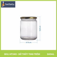 Hũ Thủy Tinh Tròn 240ml