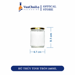Hũ Thủy Tinh Tròn 240ml