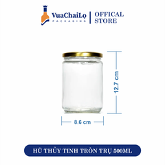 Hũ Thủy Tinh Tròn 500ML