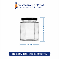 Hũ Thủy Tinh Lục Giác 180ml