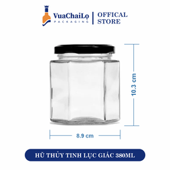 Hũ Thủy Tinh Lục Giác 380ml