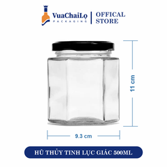 Hũ Thủy Tinh Lục Giác 500ml