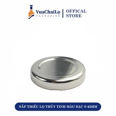 NẮP THIẾC LỌ THỦY TINH MÀU BẠC Φ43MM