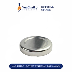 NẮP THIẾC LỌ THỦY TINH MÀU BẠC Φ 48MM