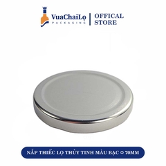 NẮP THIẾC LỌ THỦY TINH MÀU BẠC Φ70MM