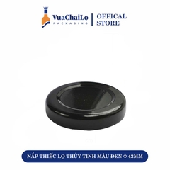 NẮP THIẾC LỌ THỦY TINH MÀU ĐEN Φ 43MM