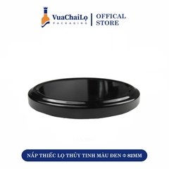 NẮP THIẾC LỌ THỦY TINH MÀU ĐEN Φ 82MM