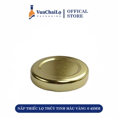 NẮP THIẾC LỌ THỦY TINH MÀU VÀNG  Φ 43MM