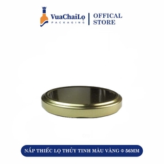 NẮP THIẾC LỌ THỦY TINH MÀU VÀNG Φ 56MM