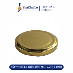 NẮP THIẾC LỌ THỦY TINH MÀU VÀNG Φ70MM