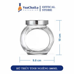 Hũ Thủy Tinh Nghiêng 380ml