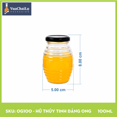 Hũ Thủy Tinh Dáng Ong 100ml