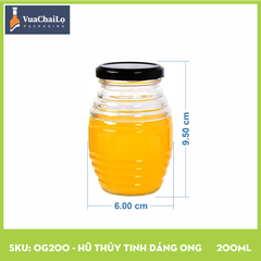 Hũ Thủy Tinh Dáng Ong 200ml