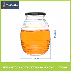 Hũ Thủy Tinh Dáng Ong 750ml