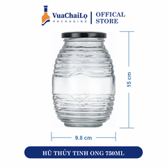 Hũ Thủy Tinh Dáng Ong 750ml