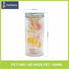 Hũ Nhựa PET Nắp Nhôm 1300ml