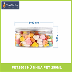 Hũ Nhựa PET Nắp Nhôm 250ml