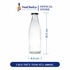 Chai Thủy Tinh Tròn 1000ml