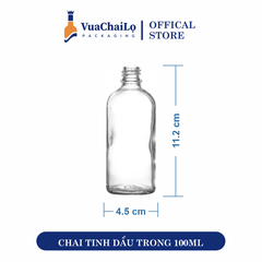 Chai Tinh Dầu Trắng 100ml