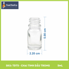 Chai Tinh Dầu Trắng 5ml