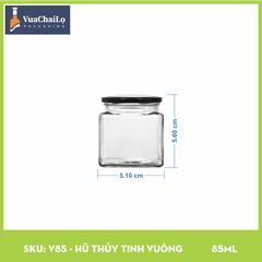 Hũ Thủy Tinh Vuông 85ml