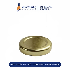 NẮP THIẾC LỌ THỦY TINH MÀU VÀNG Φ 48MM